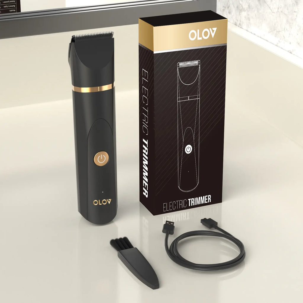 OLOV Anti-Nick Body & Ball Trimmer - Safe Ceramic Blade Groomer for Men
